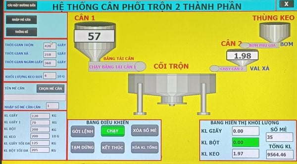 Phần mềm điều khiển hệ thống cân